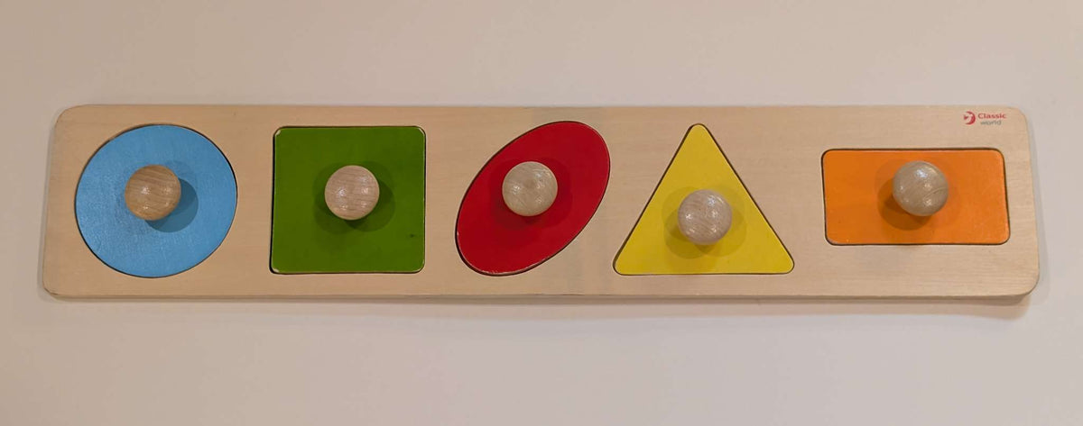 Classic World 5 Shape Geometry Puzzle