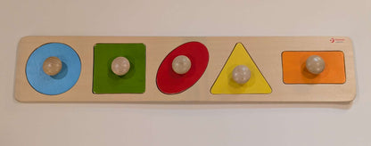 Classic World 5 Shape Geometry Puzzle