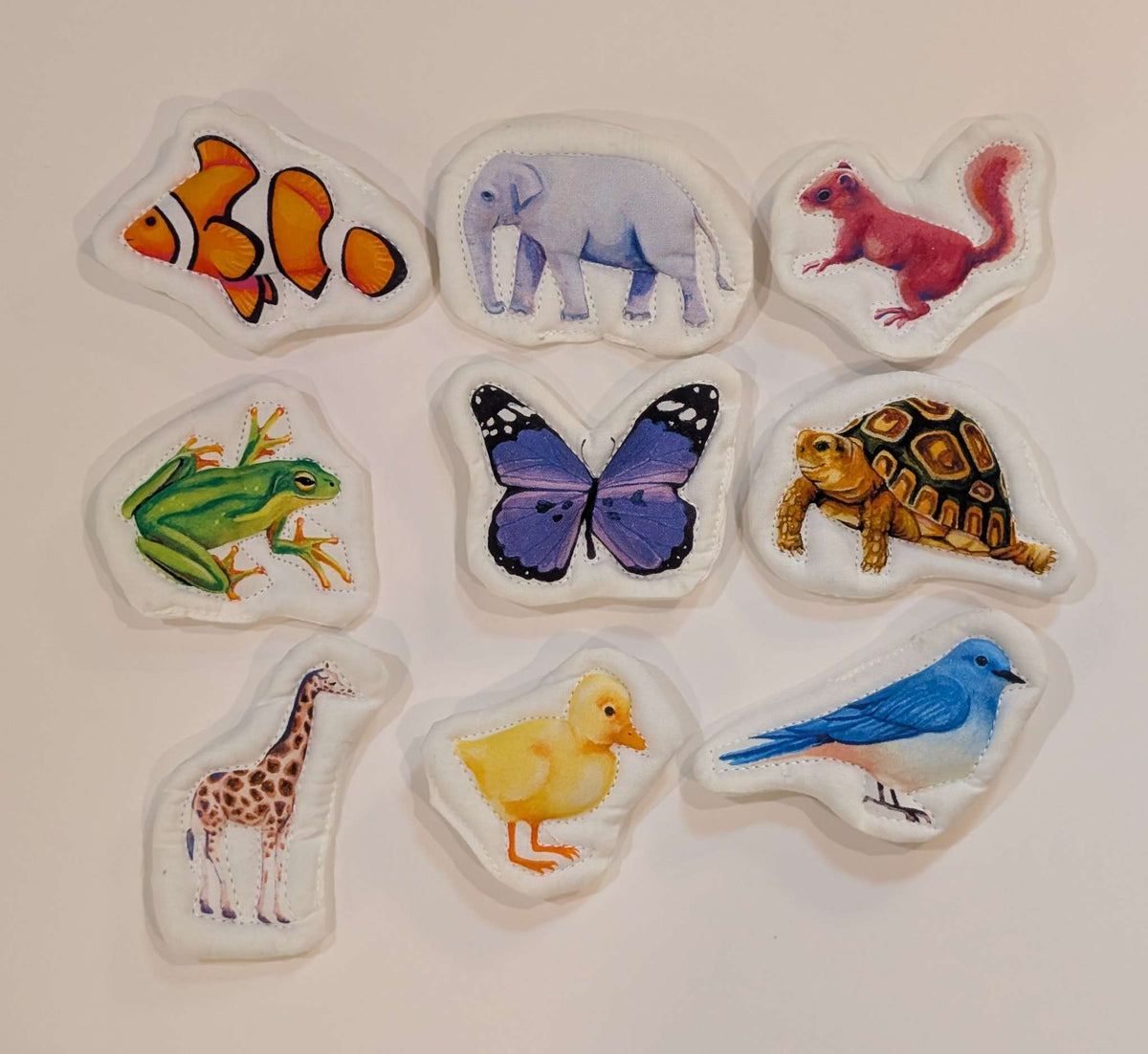 Lovevery Quilted Critter Hanging Pockets-Matching Game