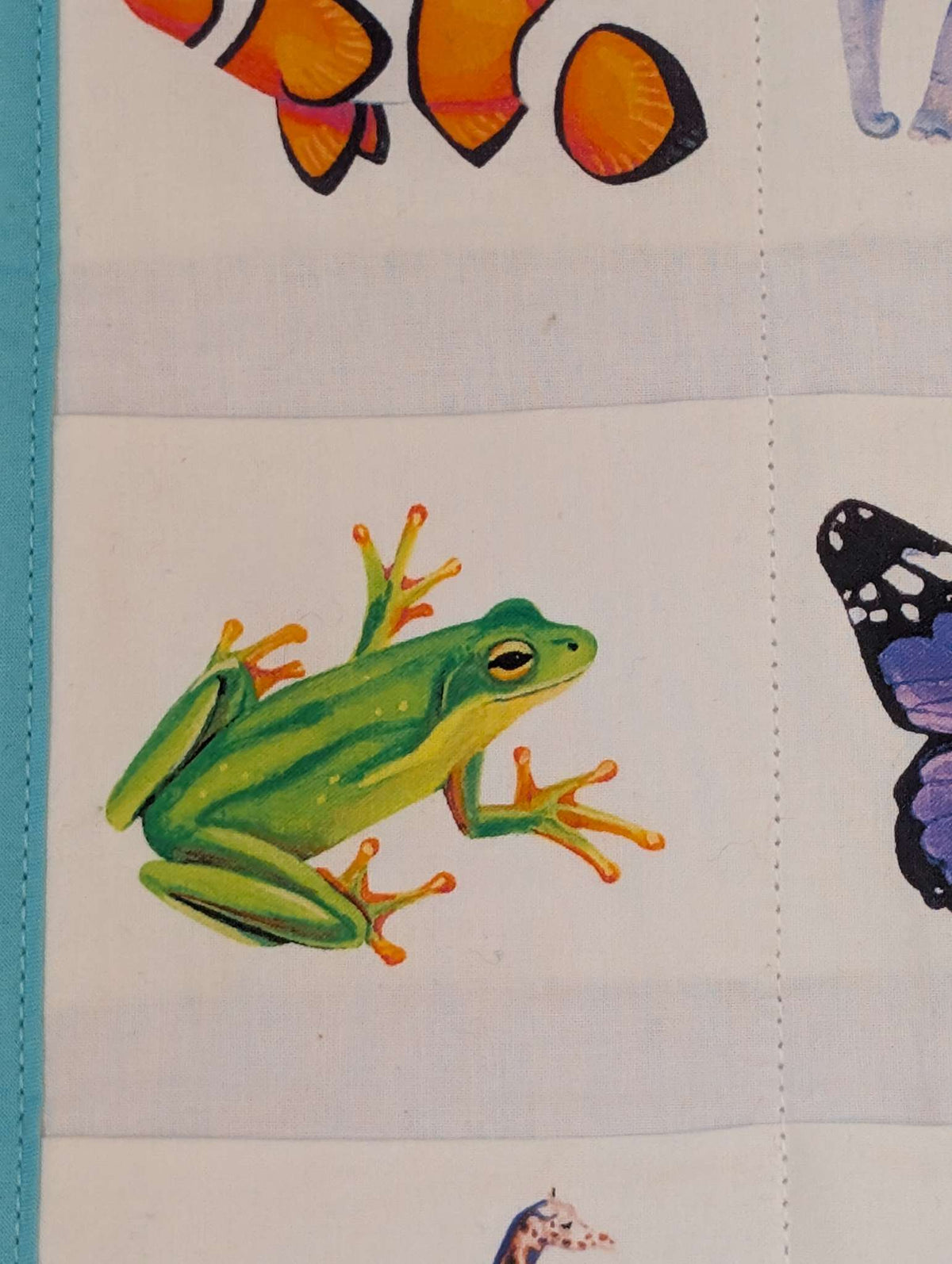 Lovevery Quilted Critter Hanging Pockets-Matching Game
