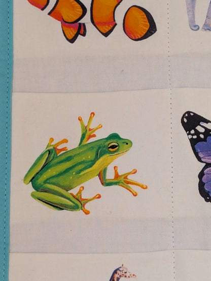Lovevery Quilted Critter Hanging Pockets-Matching Game