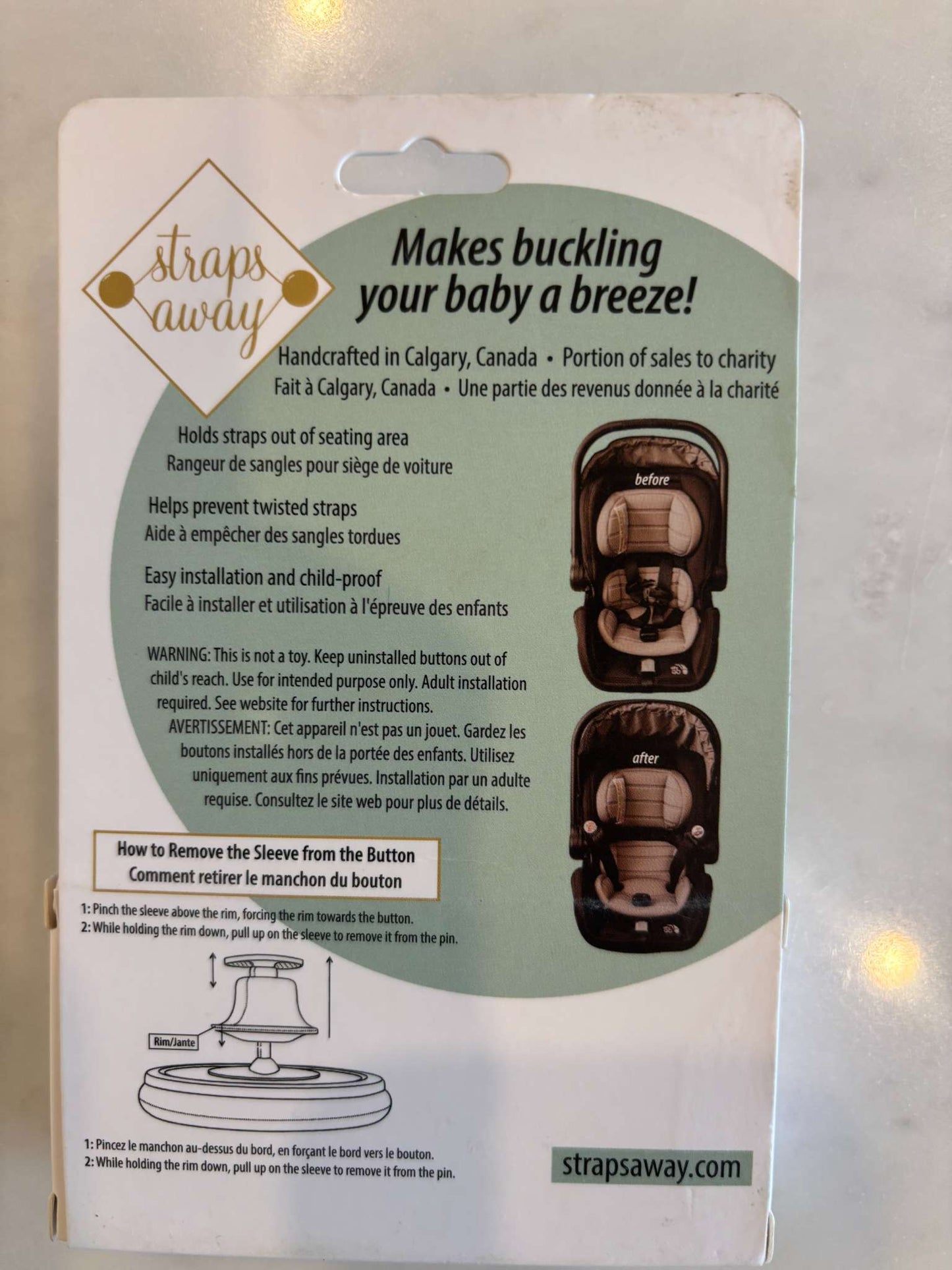Straps Away Car Seat Magnets