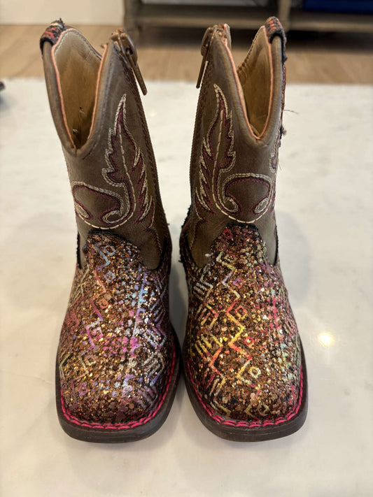 Roper Toddler Cowboy Books-Like New!, Shoes 6 (Walkers:12-24 mth)