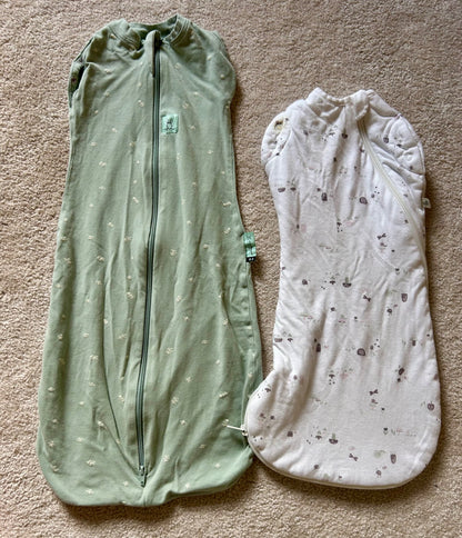 Newborn 0-3m light sleep sacks - Ergo Pouch and Perlim Pin Pin, 0-3 Months (Newborn)