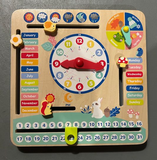 Wooden Calendar/Weather Activity Board