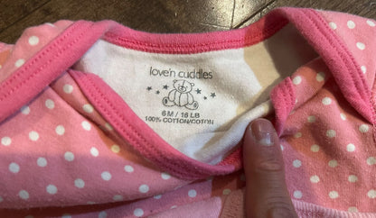 4x girls pink onesie bundle 6m, Kids 6 Month (3-6M)