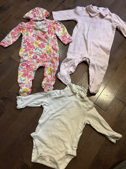 3-6m girls pink fall bundle , Kids 6 Month (3-6M)