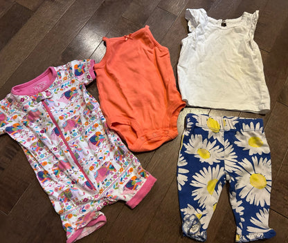 3m girls summer outfit bundle , Kids 3 Month (0-3M)