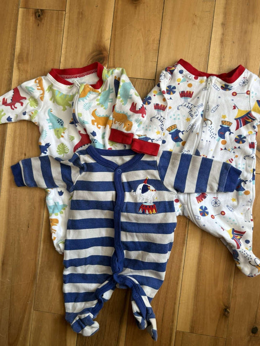 3 pack Koala Baby NB Cotton Sleepers, Kids Newborn
