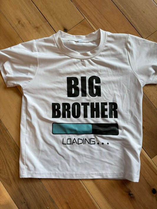 'Big Brother Loading' 3/4T Crew Neck Shirt (MSRP $21), Kids 3T