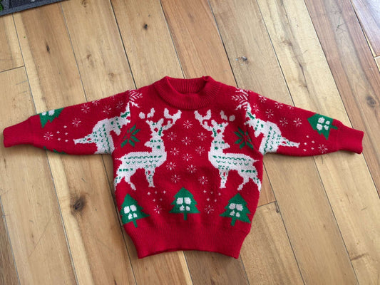 Knit Christmas Sweater 6-9M, Kids 9 Month (6-9M)