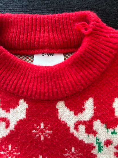 Knit Christmas Sweater 6-9M, Kids 9 Month (6-9M)