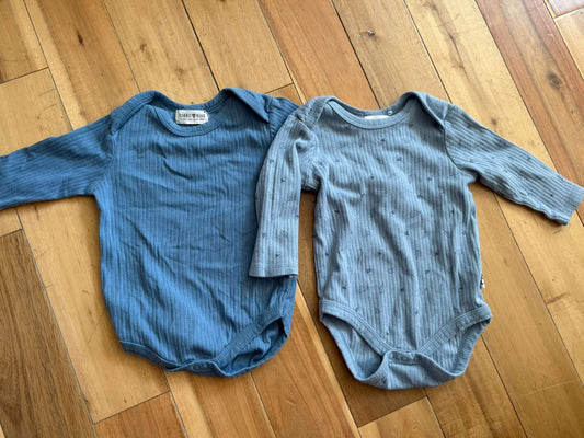 2 pack Rabbit+Bear Organic Onesies 6-9M, Kids 9 Month (6-9M)