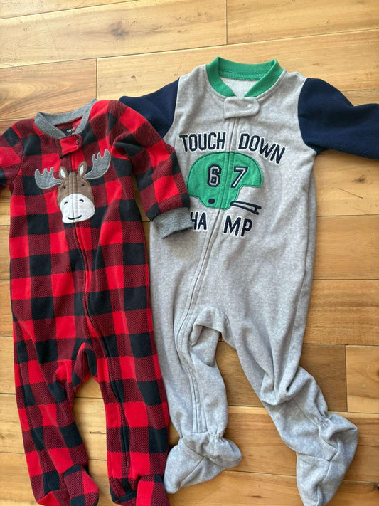 2 pack Carter's 9M Fleece Sleeper, Kids 9 Month (6-9M)