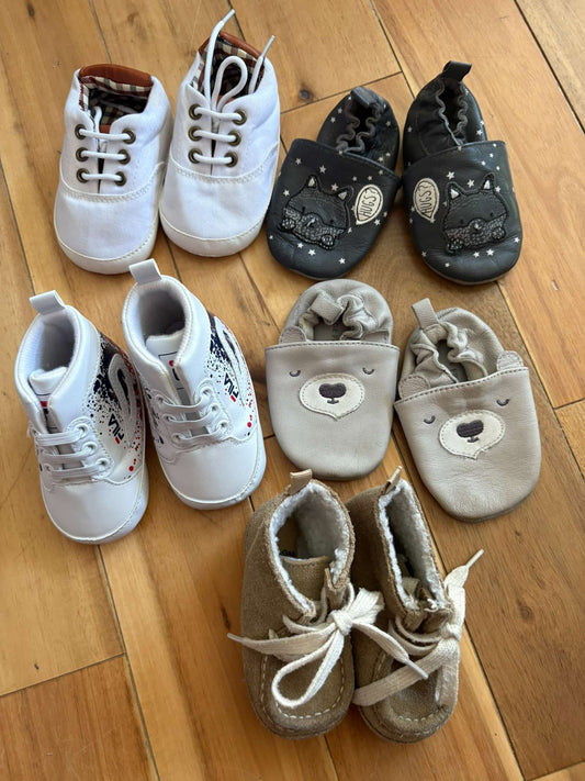 5 pack Newborn - 1y/o Shoe Bundle, Shoes 2 (Baby: 0-12 mth)