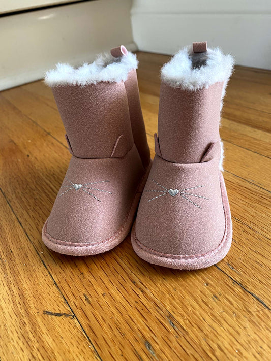 Pink Boots Fur-lined, 3-6m, Shoes 3 (Baby: 0-12 mth)