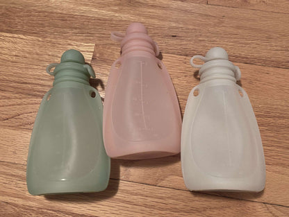 Reusable Silicone Food Pouches / Squeeze Bottles