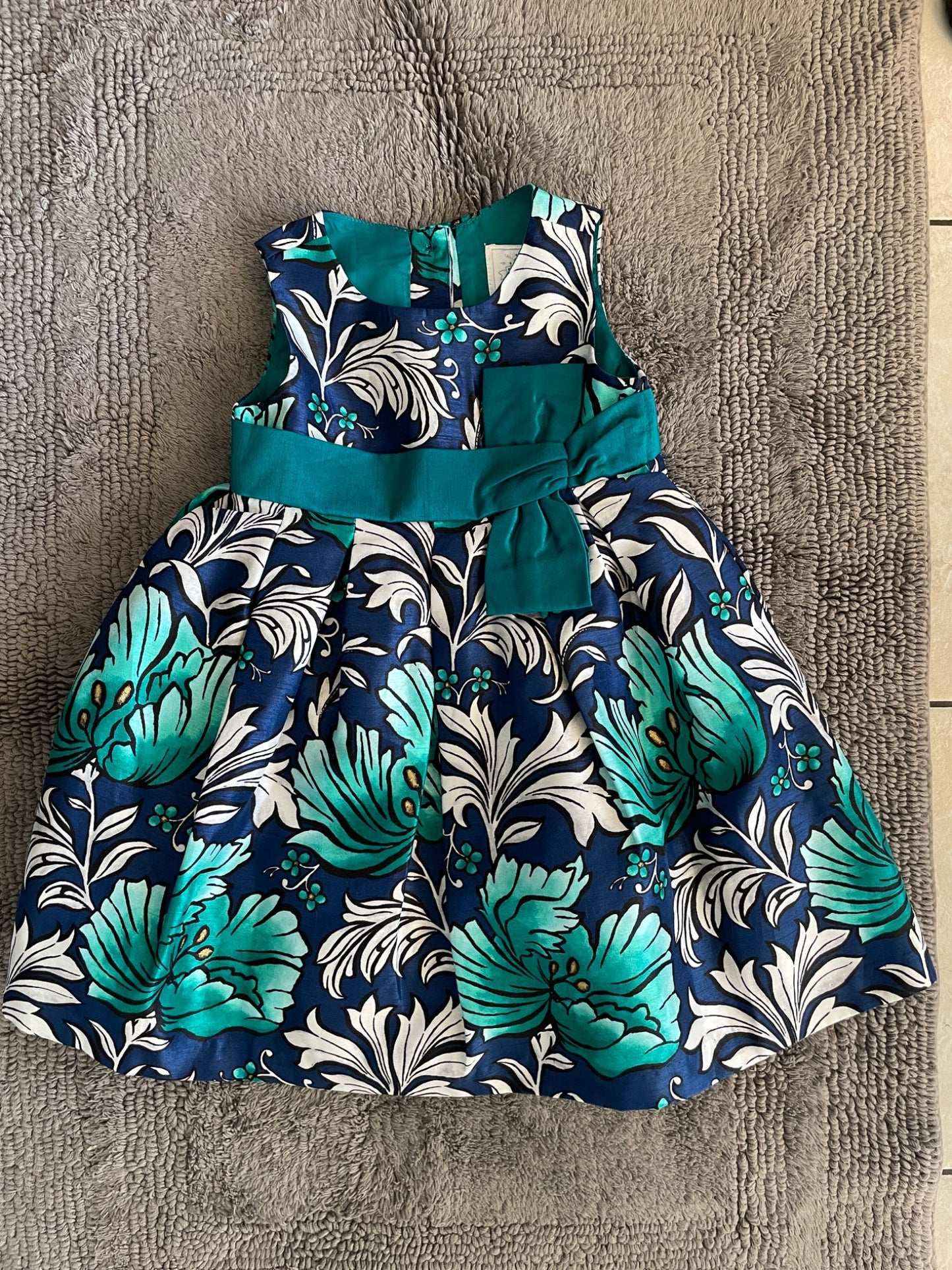 2T Gymboree girls formal dress- blue/teal/white, Kids 2T