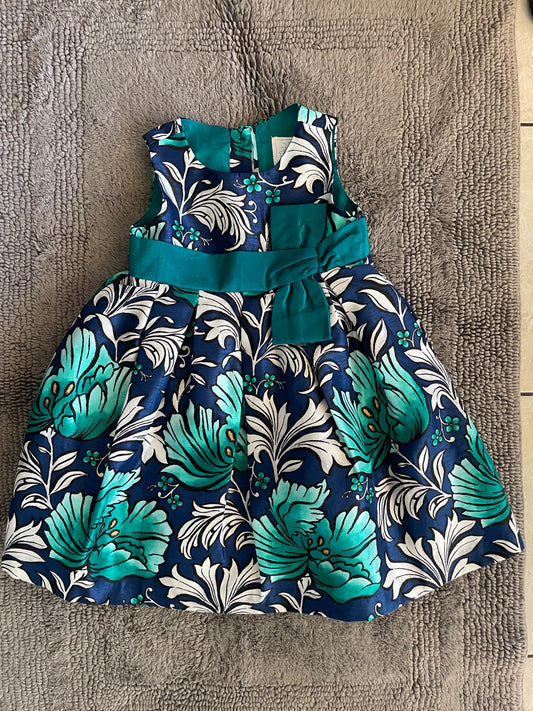2T Gymboree girls formal dress- blue/teal/white, Kids 2T