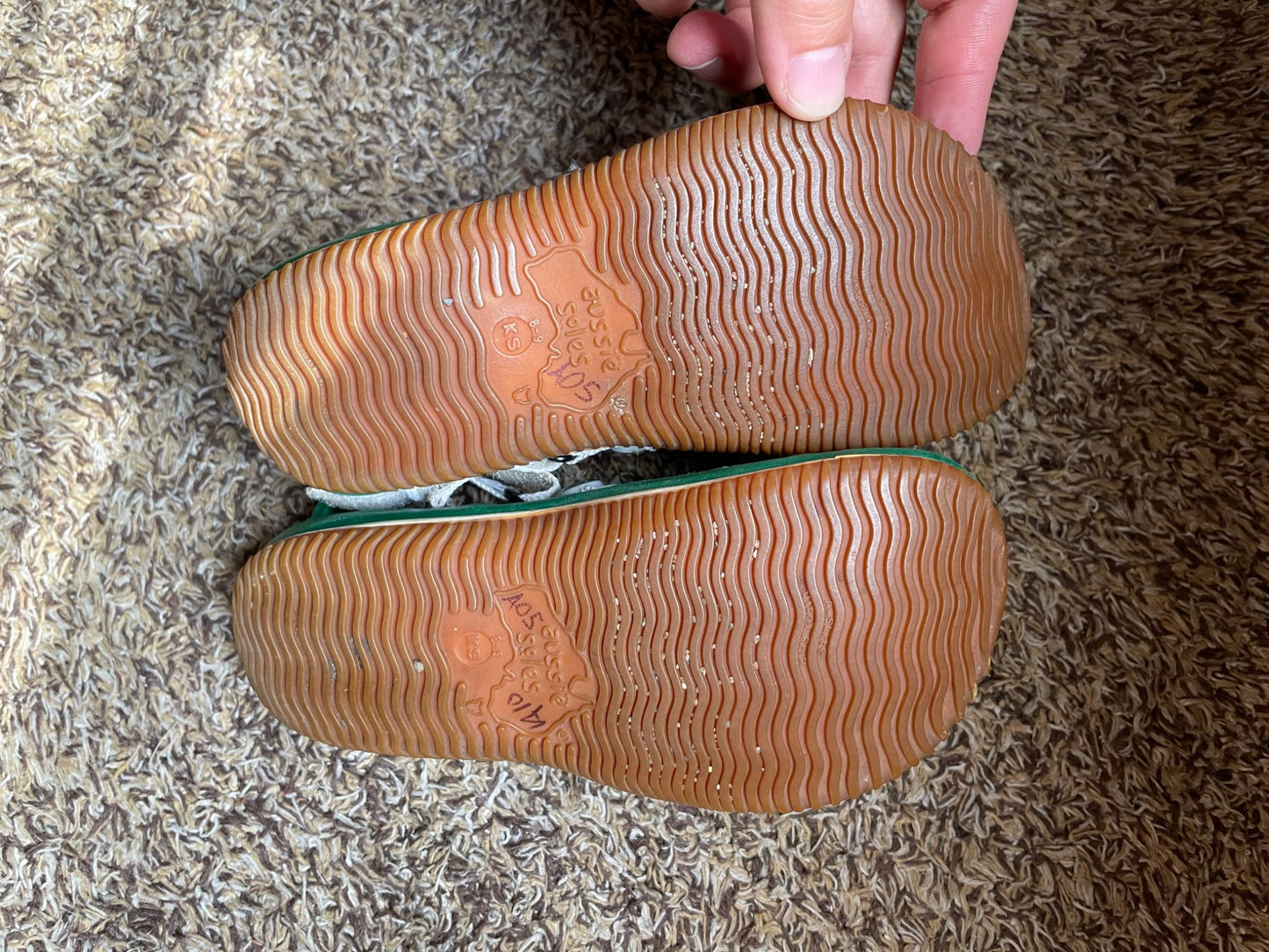 Saskatchewan Roughriders size 8-9 croc style sandals , Shoes 8 (Toddler:2-4yr)