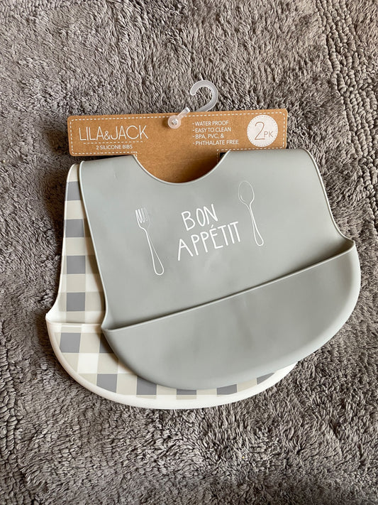 NWT Lila & Jack set of 2 bibs