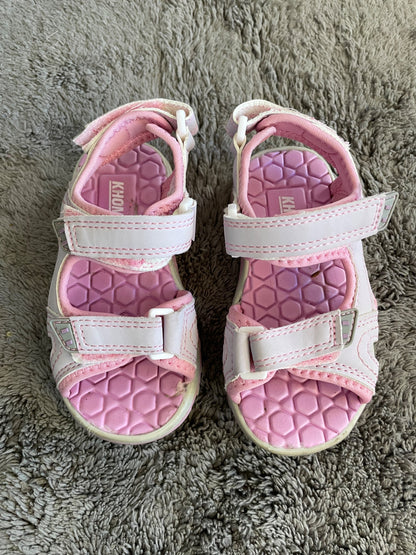 Size 7 purple and pink toddler girl sandals , Shoes 7 (Walkers:12-24 mth)
