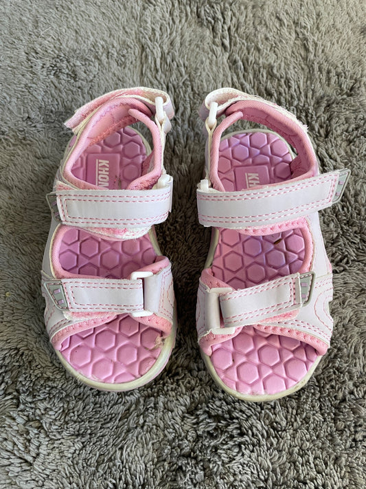 Size 7 purple and pink toddler girl sandals , Shoes 7 (Walkers:12-24 mth)