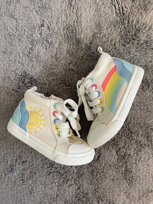 Size 6 Cat & jack toddler girls high top shoes , Shoes 6 (Walkers:12-24 mth)