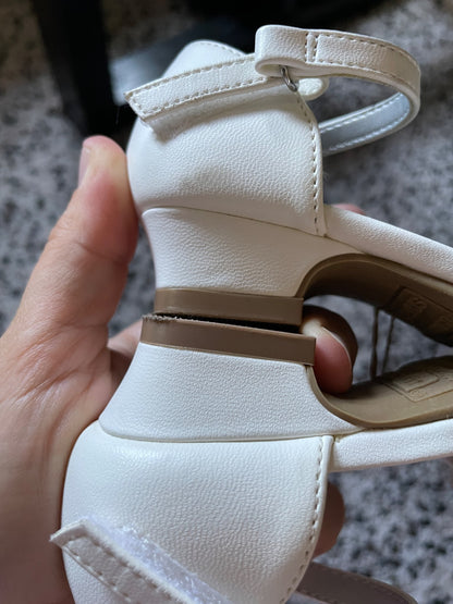 Size 6.5 toddler girl white flower girl shoes , Shoes 6.5 (Walkers:12-24 mth)