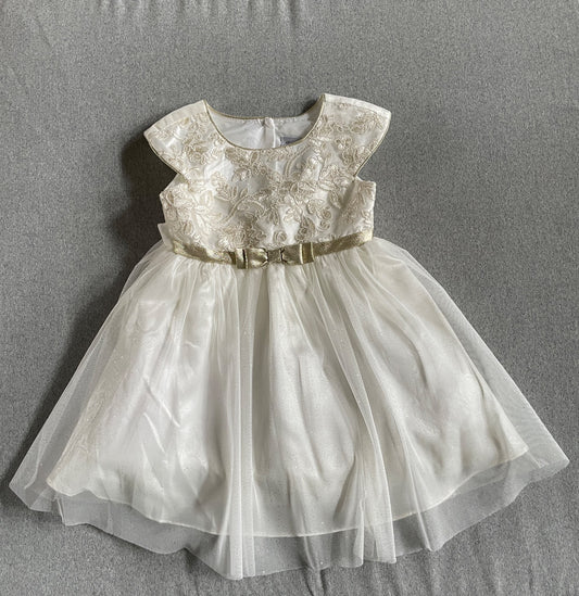 Size 3 girls special occasion dress- cream/gold, Kids 3T