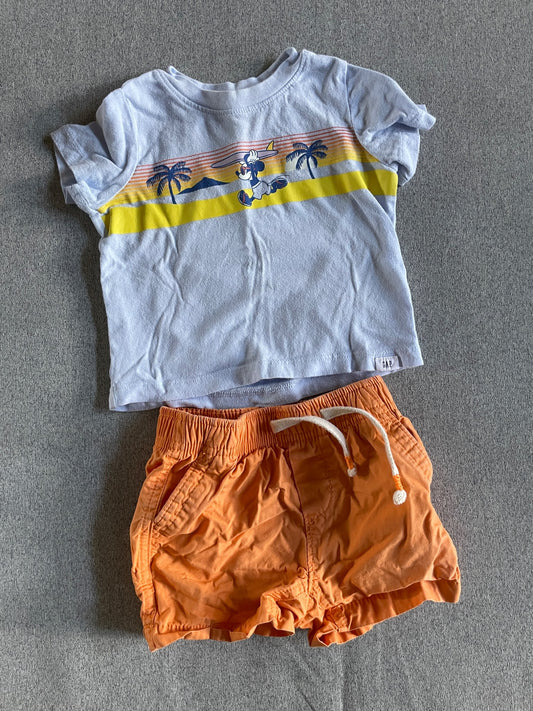 Gap Disney 6-12M boys summer outfit , Kids 9 Month (6-9M)