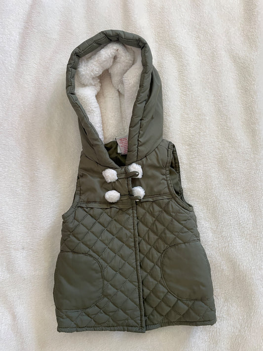 18M green fall/winter vest , Kids 18 Month (12-18M)