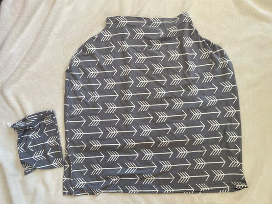 Car seat cover/nursing cover with carry bag