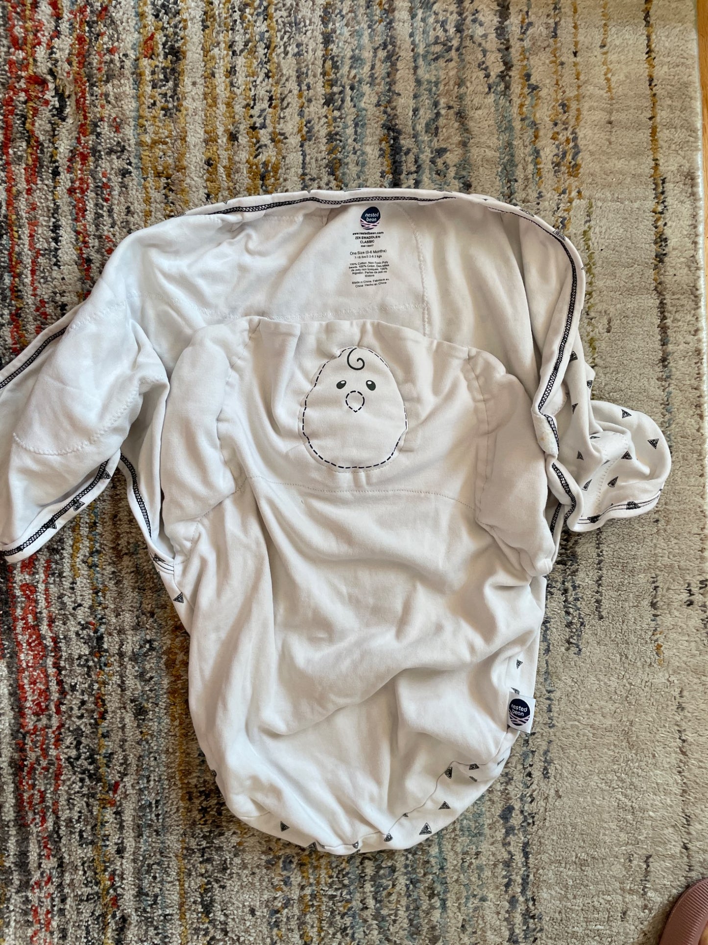 Nested bean weighted swaddle sleepsack 0-6 months , 0-6 Months (Small)