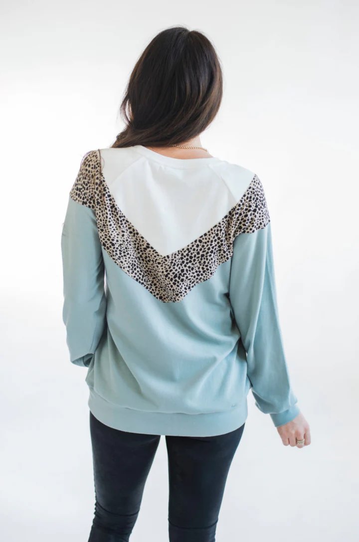 Nursing Queen Leopard Chevron Sweatshirt, Retails $71, Maternity XS (0-2)
