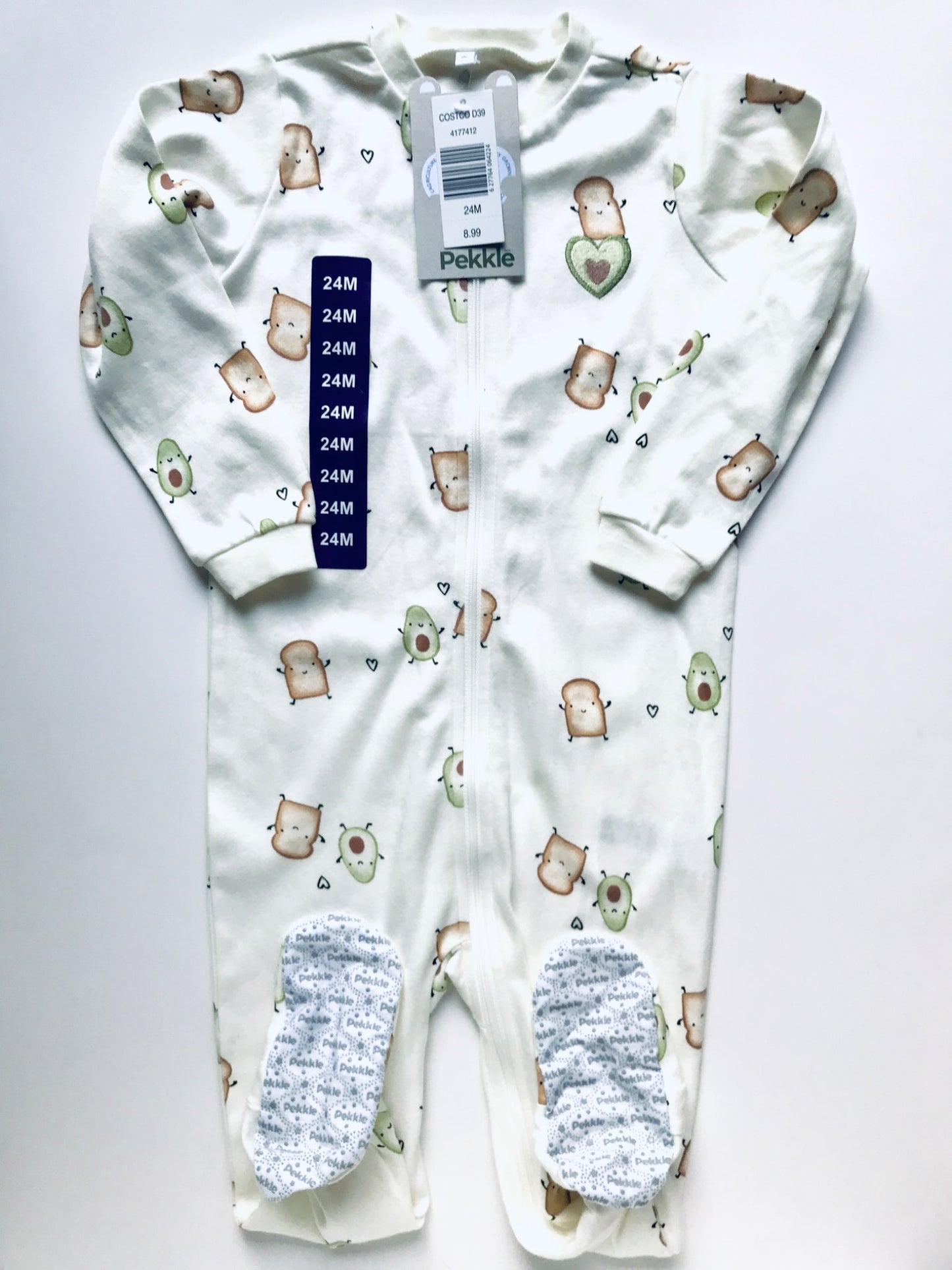 NWT Pekkle Zip Footed Sleeper, Retails $8.99, Kids 24 Month (18-24M)