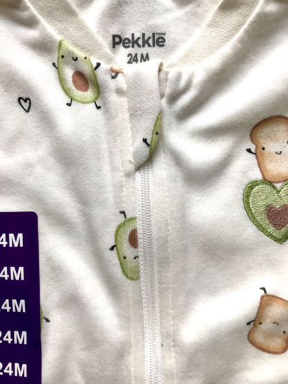 NWT Pekkle Zip Footed Sleeper, Retails $8.99, Kids 24 Month (18-24M)