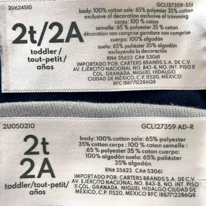Carter's Blue Zip Footed Sleeper Bundle, Retails $36, Kids 24 Month (18-24M)