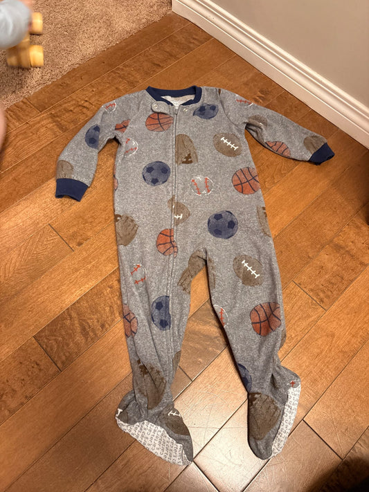 Sports fleece pajamas, Kids 2T