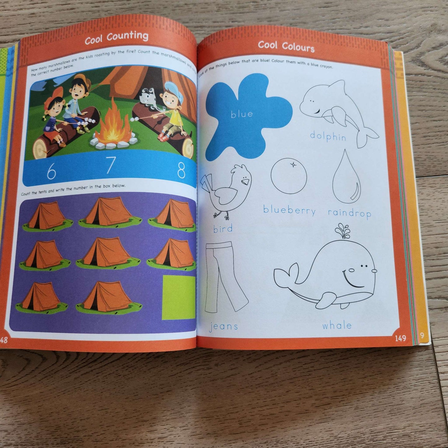 Kindergarten workbook + Sight Word flash cards
