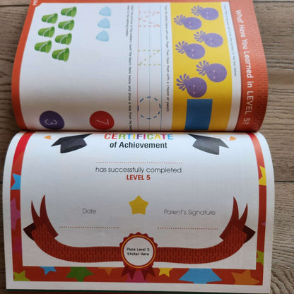 Kindergarten workbook + Sight Word flash cards