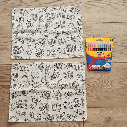 Coloring placemats