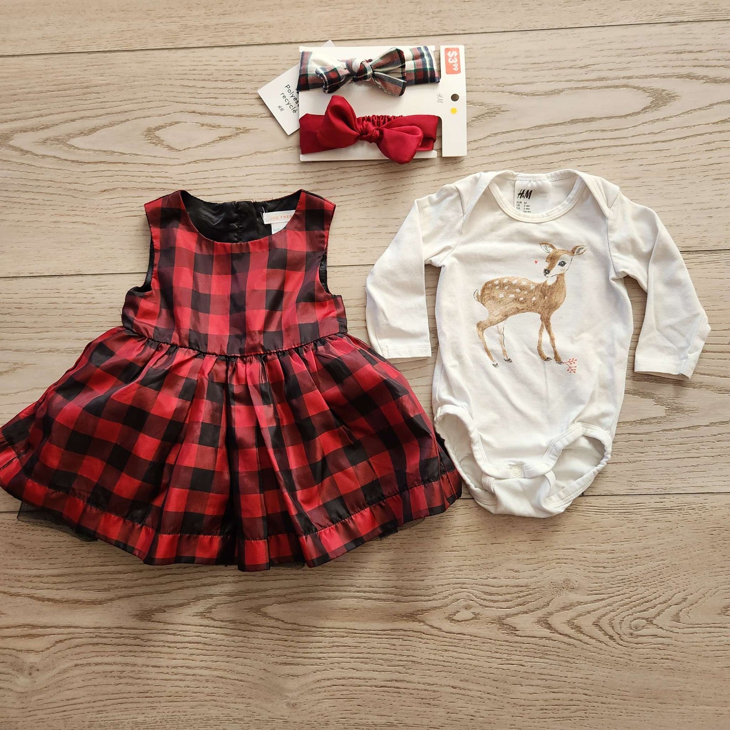 3-6 month girl Christmas outfit, Kids 6 Month (3-6M)