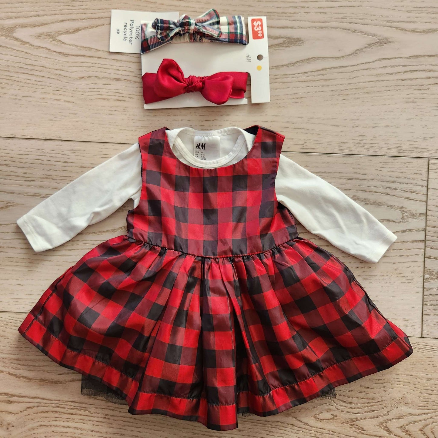 3-6 month girl Christmas outfit, Kids 6 Month (3-6M)