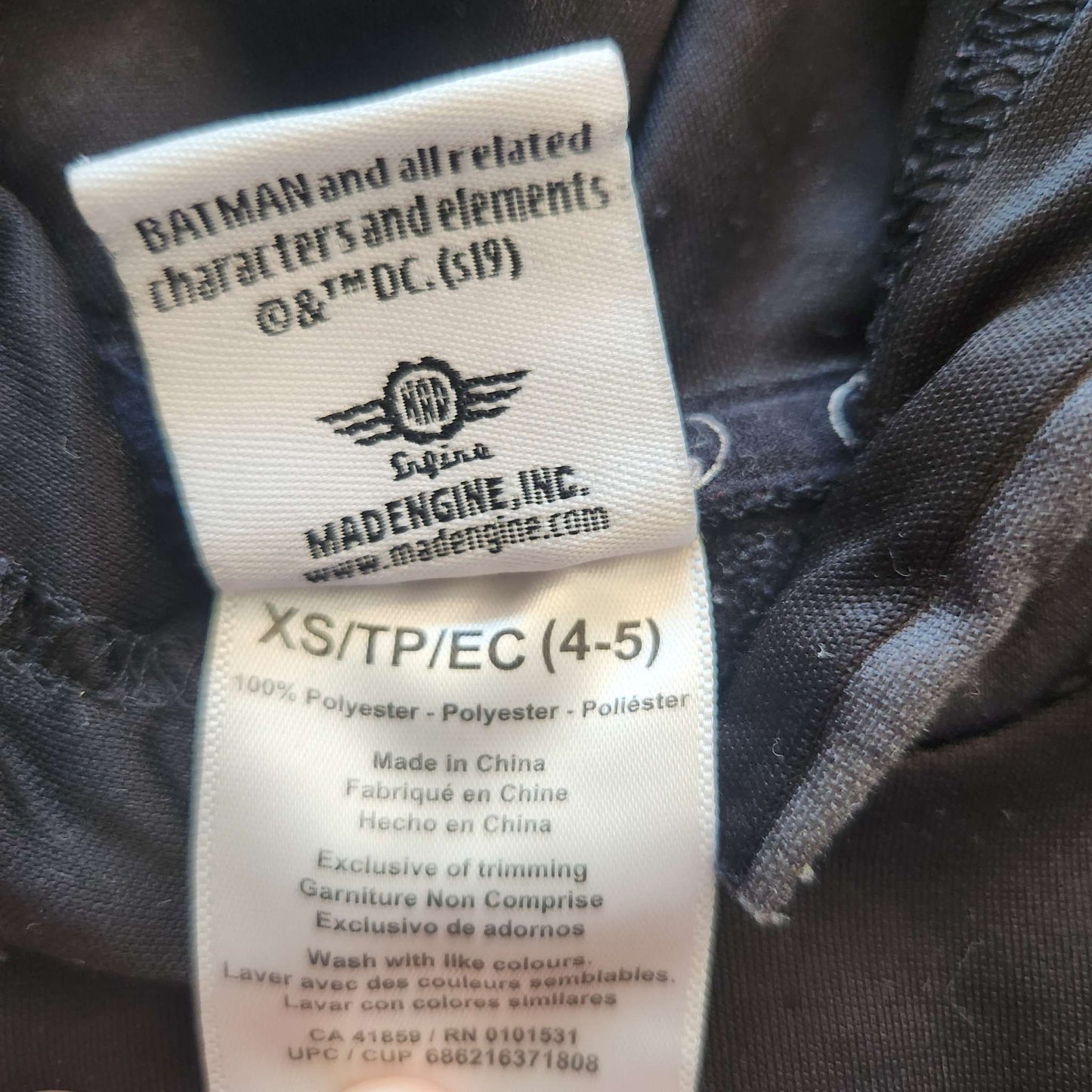 4-5T Batman athletic hoodie , Kids 4/4T