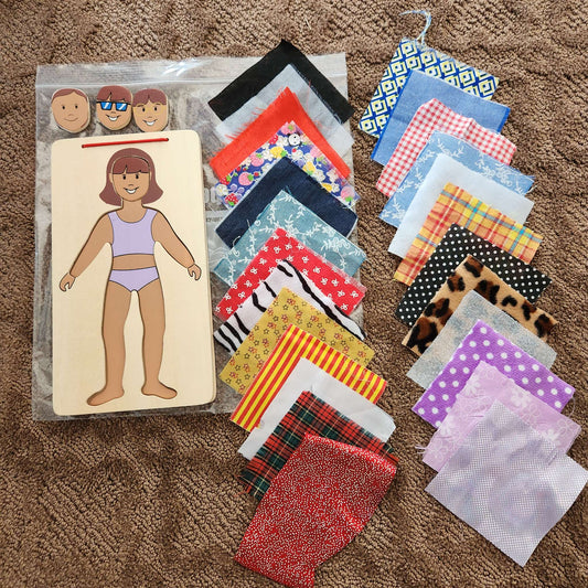 Fabric swatch fashion plate, Discovery Toys