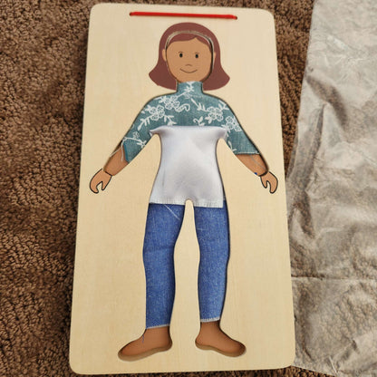 Fabric swatch fashion plate, Discovery Toys