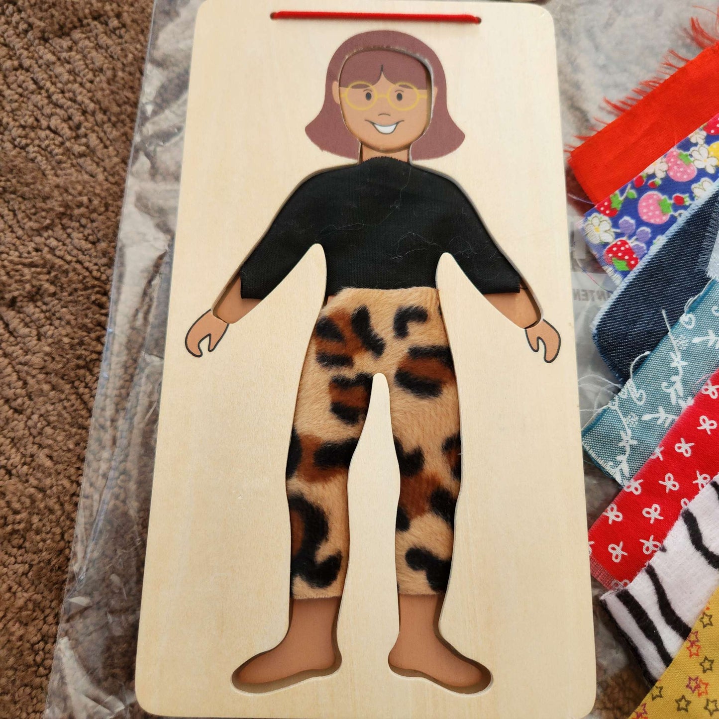 Fabric swatch fashion plate, Discovery Toys