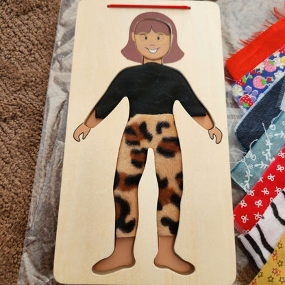 Fabric swatch fashion plate, Discovery Toys