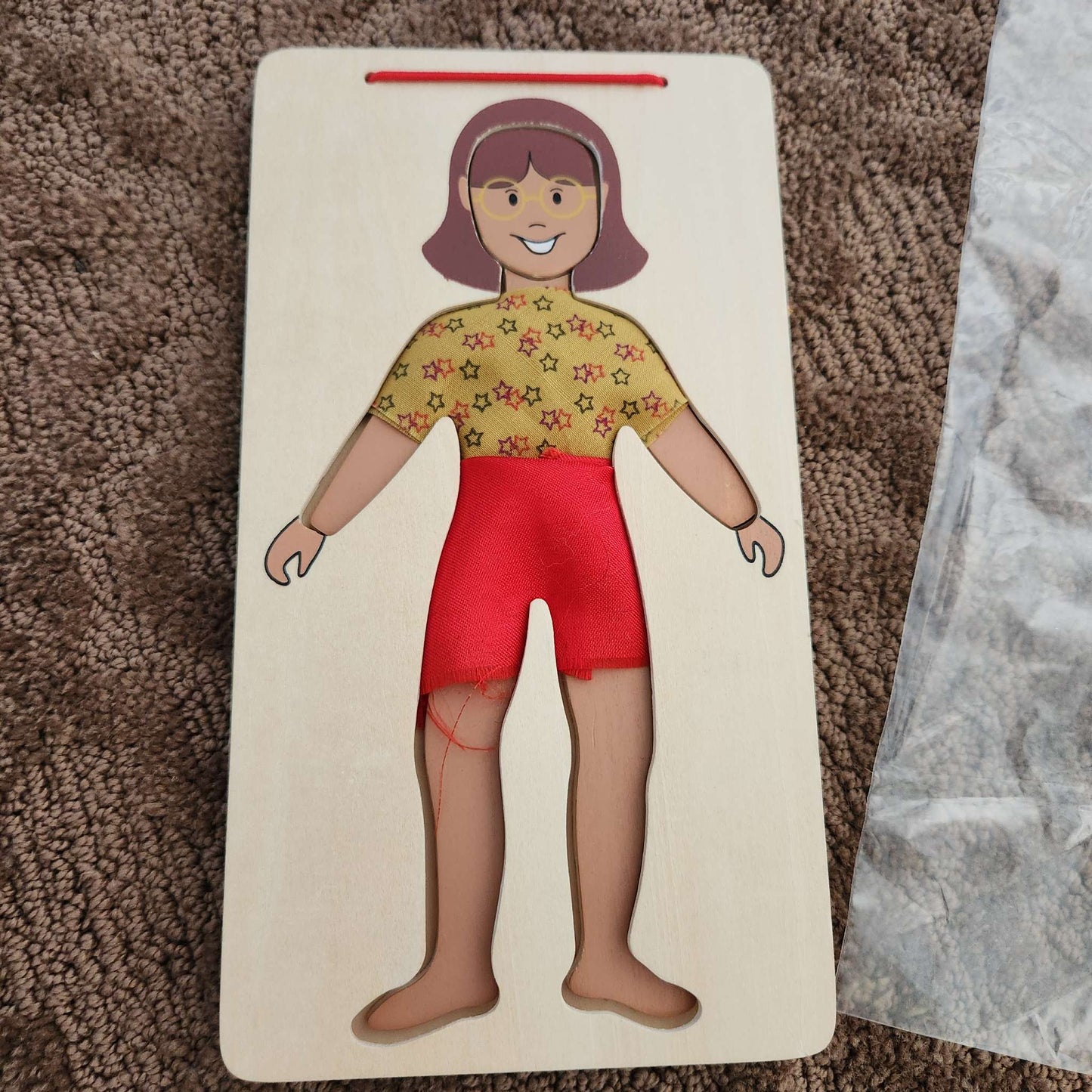 Fabric swatch fashion plate, Discovery Toys